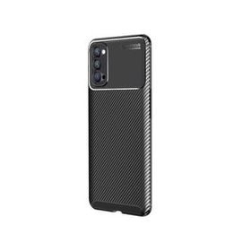 Teleplus Oppo Reno4 Negro Karbon Silikon Siyah Tam Kapatan Ekran Koruyucu Kılıf