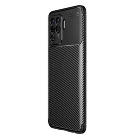 Teleplus Oppo Reno5 Lite Negro Karbon Silikon Lacivert Nano Ekran Koruyucu Kılıf