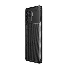 Teleplus Oppo Reno5 Lite Negro Karbon Silikon Lacivert Nano Ekran Koruyucu Kılıf
