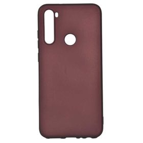 Teleplus Realme 5i Lüks Mat Nano Ekran Koruyucu Bordo Silikon Cep Telefonu Kılıf