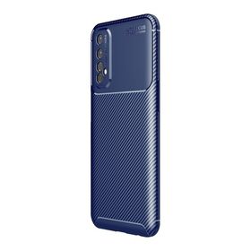 Teleplus Realme 7 Negro Karbon Dokulu Siyah Silikon Cep Telefonu Kılıf