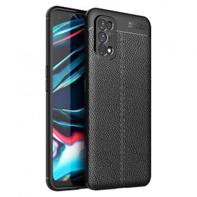 Teleplus Realme 7 Pro Deri Dokulu Kırmızı Silikon Cep Telefonu Kılıf