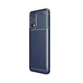 Teleplus Realme 7 Pro Negro Karbon Dokulu Lacivert Nano Ekran Koruyucu Silikon Cep Telefonu Kılıf