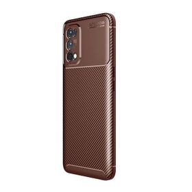 Teleplus Realme 7 Pro Negro Karbon Dokulu Silikon Siyah Kılıf
