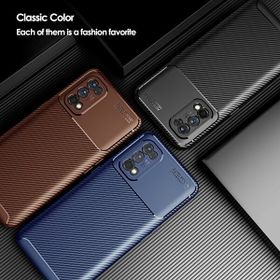 Teleplus Realme 7 Pro Negro Karbon Dokulu Silikon Siyah Kılıf