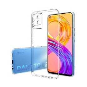 Teleplus Realme 8 Pro Kamera Korumalı Lüks Silikon Şeffaf Nano Ekran Koruyucu Kılıf