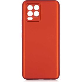 Teleplus Realme 8 Pro Kılıf Kamera Korumalı Lüks Mat Silikon Kırmızı + Nano Ekran Koruyucu Kılıf