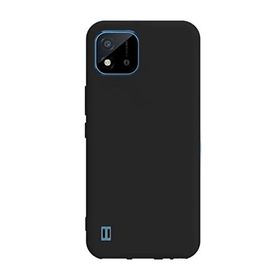 Teleplus Realme C11 2021 Mat Lüks Silikon Siyah Kılıf + Nano Ekran Koruyucu