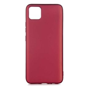 Teleplus Realme C11 Lüks Mat Kırmızı Silikon Cep Telefonu Kılıf