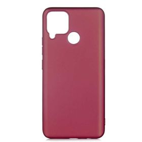 Teleplus Realme C15 Lüks Mat Silikon Rose Gold Nano Ekran Koruyucu Kılıf