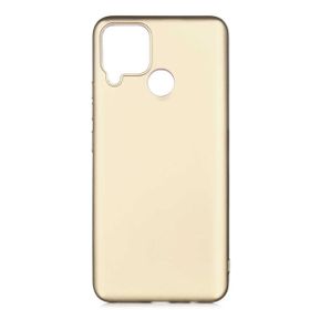 Teleplus Realme C15 Lüks Mat Silikon Rose Gold Nano Ekran Koruyucu Kılıf