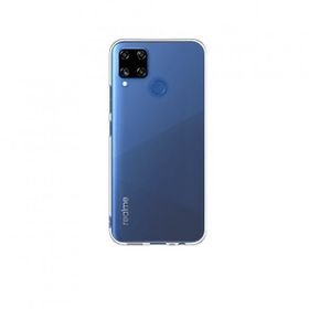 Teleplus Realme C15 Lüks Silikon Şeffaf Kılıf + Nano Ekran Koruyucu