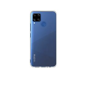 Teleplus Realme C15 Lüks Silikon Şeffaf Kılıf + Nano Ekran Koruyucu