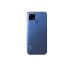 Teleplus Realme C15 Lüks Silikon Şeffaf Kılıf + Nano Ekran Koruyucu