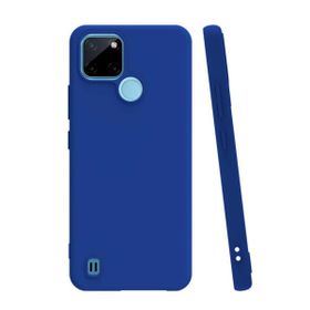 Teleplus Realme C21Y Biye Mat Silikon Lacivert Kılıf