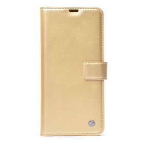 Teleplus Realme C25S Gold Delüxe Standlı Kartlıklı Cüzdan Kılıf