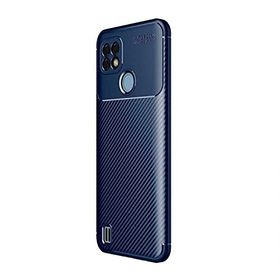 Teleplus Realme C25S Kamera Korumalı Karbon Negro Silikon Lacivert Nano Ekran Koruyucu Cep Telefonu Kılıfı