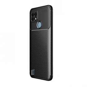 Teleplus Realme C25S Kamera Korumalı Karbon Negro Silikon Lacivert Nano Ekran Koruyucu Cep Telefonu Kılıfı