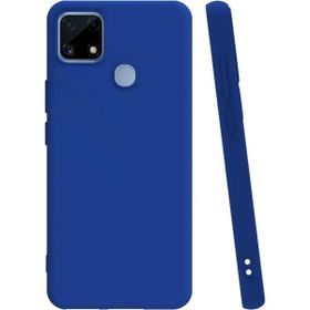 Teleplus Realme C25S Lacivert Biye Mat Silikon Kılıf