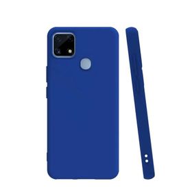 Teleplus Realme C25S Lacivert Biye Mat Silikon Kılıf