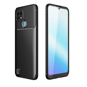 Teleplus Realme C25S Siyah Kamera Korumalı Karbon Negro Silikon Kılıf