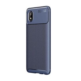 Teleplus Samsung Galaxy A01 Core Karbon Dokulu Negro Silikon Siyah Kılıf