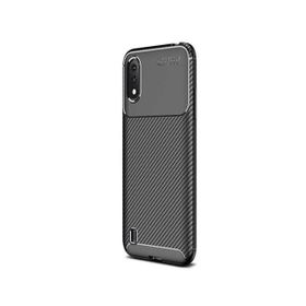 Teleplus Samsung Galaxy A01 Negro Karbon Siyah Nano Ekran Koruyucu Silikon Cep Telefonu Kılıf