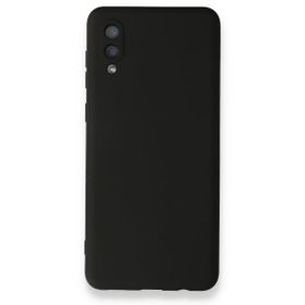 Teleplus Samsung Galaxy A02 Kamera Korumalı İçi Kadife Silikon Siyah Kılıf