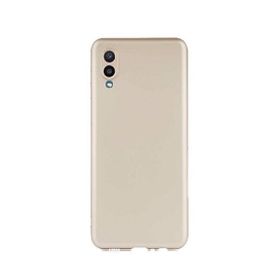 Teleplus Samsung Galaxy A02 Lüks Mat Kamera Korumalı Gold Nano Ekran Koruyucu Silikon Cep Telefonu Kılıf