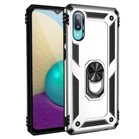 Teleplus Samsung Galaxy A02 Vega Yüzüklü Çift Katmanlı Tank Lacivert Kılıf