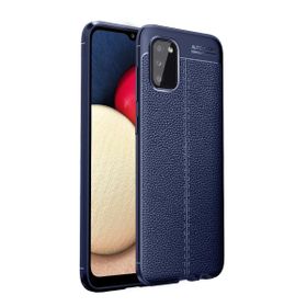 Teleplus Samsung Galaxy A02S Deri Dokulu Siyah Nano Ekran Koruyucu Silikon Cep Telefonu Kılıf
