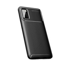 Teleplus Samsung Galaxy A02S Karbon Dokulu Siyah Nano Ekran Koruyucu Silikon Cep Telefonu Kılıf