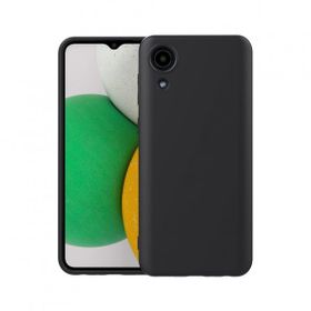 Teleplus Samsung Galaxy A03 Core Kamera Korumalı Mat Silikon Siyah Kılıf