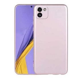 Teleplus Samsung Galaxy A03 Kamera Korumalı Premier Silikon Gold Kılıf
