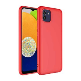 Teleplus Samsung Galaxy A03 Mara Lansman Silikon Mor Kılıf