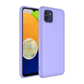 Teleplus Samsung Galaxy A03 Mara Lansman Silikon Mor Kılıf