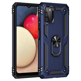 Teleplus Samsung Galaxy A03s Kılıf Vega Yüzüklü Tank Silikon Gold + Nano Ekran Koruyucu