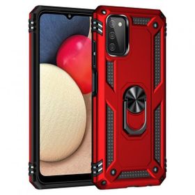 Teleplus Samsung Galaxy A03s Kılıf Vega Yüzüklü Tank Silikon Gold + Nano Ekran Koruyucu