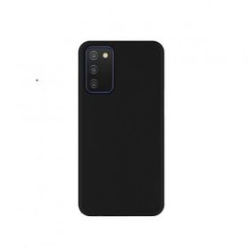 Teleplus Samsung Galaxy A03S Lüks Mat Silikon Siyah Cep Telefonu Kılıfı