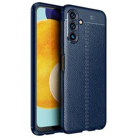 Teleplus Samsung Galaxy A04S Kamera Korumalı Deri Dokulu Silikon Siyah Kılıf