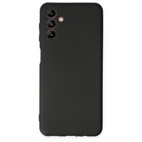 Teleplus Samsung Galaxy A04S Kamera Korumalı Mat Silikon Siyah Kılıf