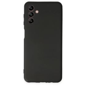 Teleplus Samsung Galaxy A04S Kamera Korumalı Mat Silikon Siyah Kılıf
