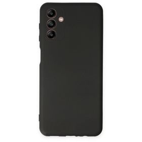 Teleplus Samsung Galaxy A04S Kamera Korumalı Mat Silikon Siyah Kılıf