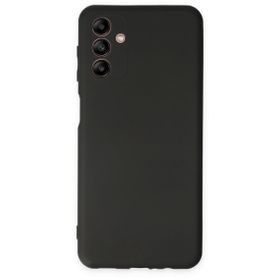 Teleplus Samsung Galaxy A04S Kamera Korumalı Mat Silikon Siyah Kılıf