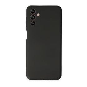 Teleplus Samsung Galaxy A04S Kamera Korumalı Mat Silikon Siyah Kılıf