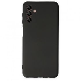 Teleplus Samsung Galaxy A04S Kamera Korumalı Mat Silikon Siyah Kılıf