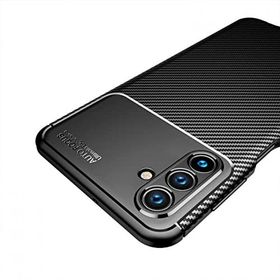Teleplus Samsung Galaxy A04S Kamera Korumalı Negro Karbon Dokulu Silikon Siyah Kılıf