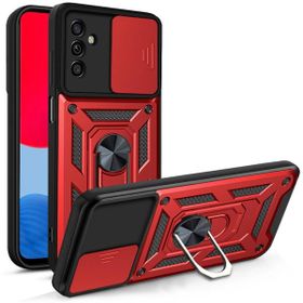 Teleplus Samsung Galaxy A04S Kamera Korumalı Yüzüklü Tank Pars Silikon Siyah Kılıf