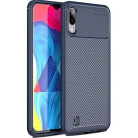 Teleplus Samsung Galaxy A10 Negro Karbon Silikon Lacivert Kılıf