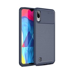 Teleplus Samsung Galaxy A10 Negro Karbon Silikon Lacivert Kılıf